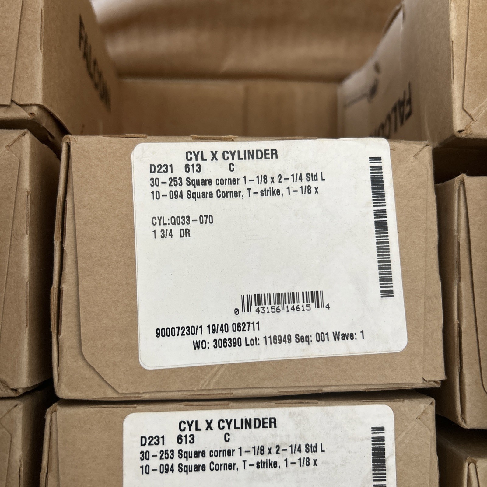 FALCON D231 C MEDIUM 1 3/4 DR CYLINDER DEADBOLT CLASSROOM BLANK THUMBTURN