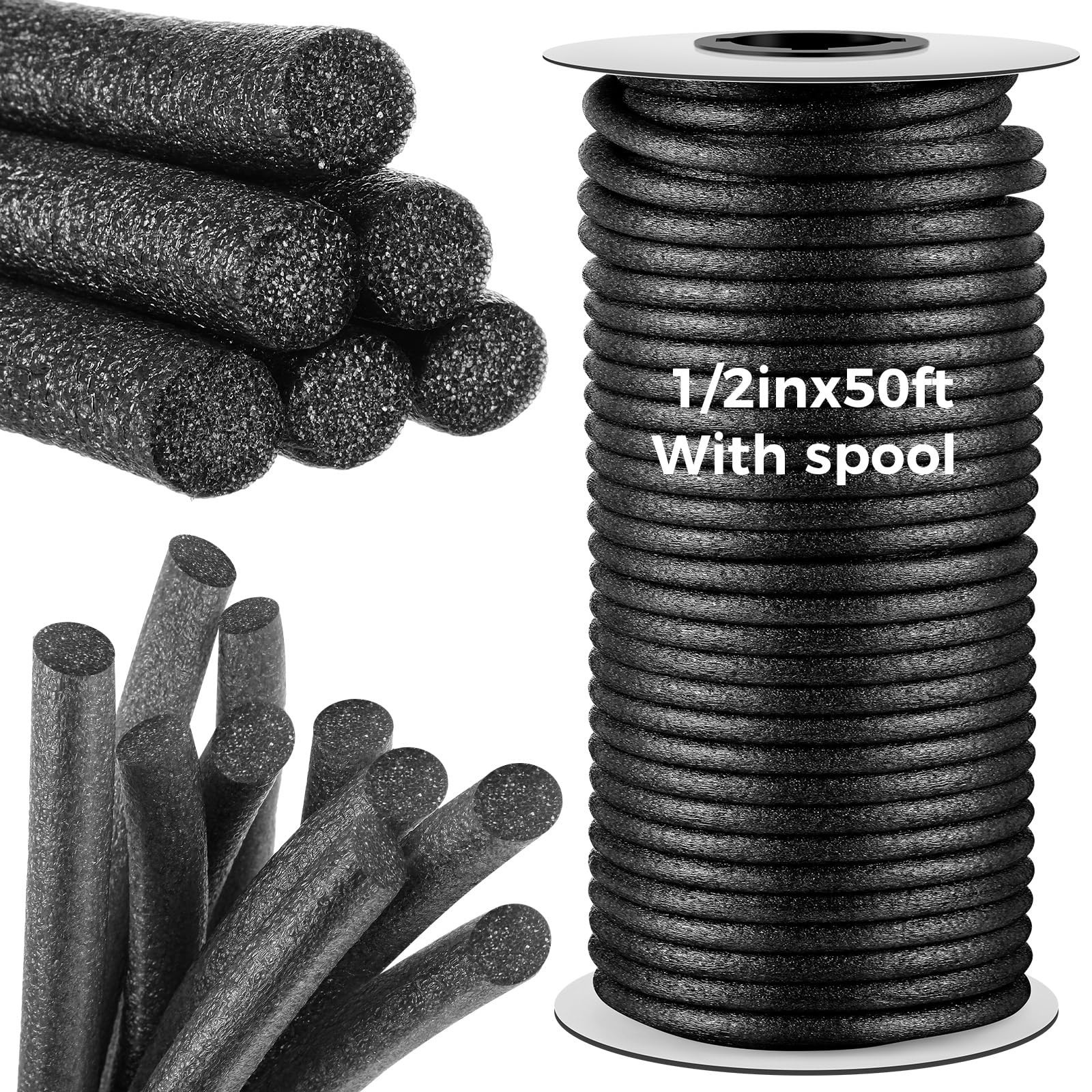 MotiMind 1/2 Inch x 50 ft Foam Backer Rod for Gaps Joints Concrete Crack Fill…