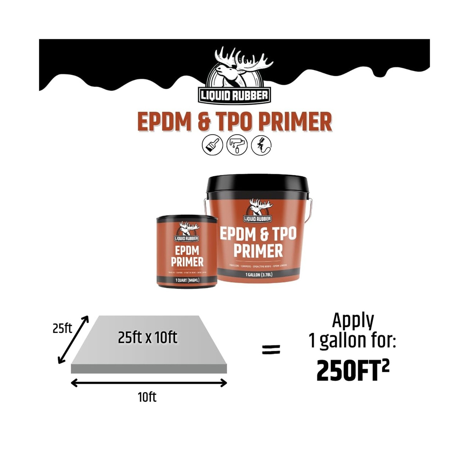 Liquid Rubber EPDM and TPO Primer – High-Performance Basecoat for RV, Camp