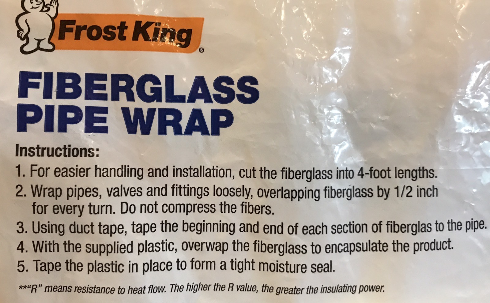(6) FROST KING FIBERGLASS PIPE WRAP 3″ Wide X 1/2″ Thick X 25 Ft Long SP41X NIP