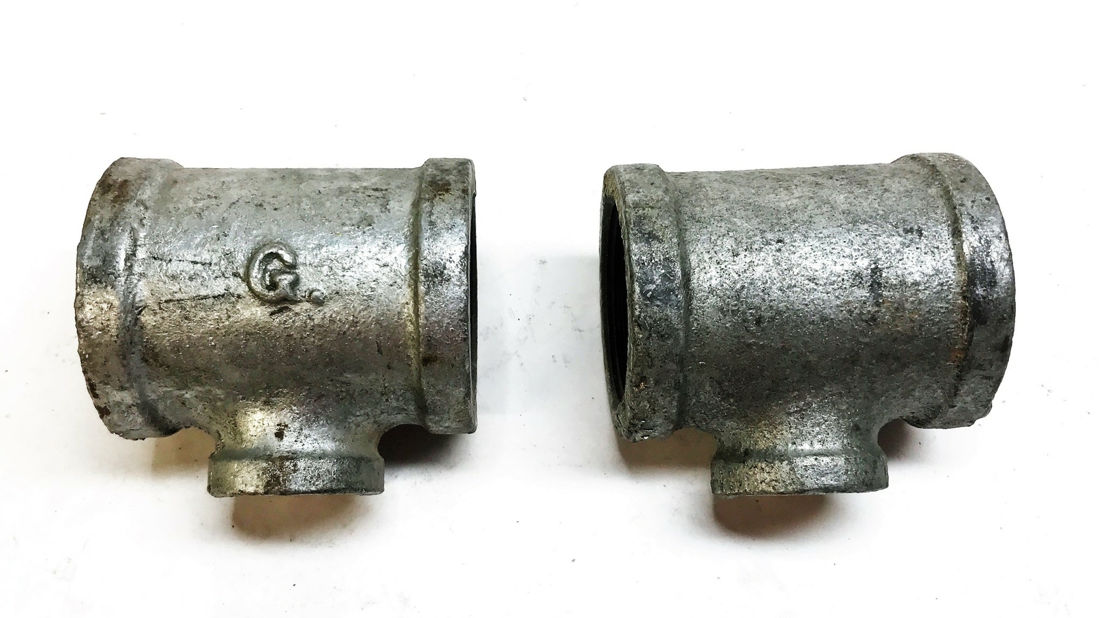 Unbranded Galvanized 1-3/4″ x 7/8″ x 1-3/4″ Tee Coupling [Lot of 2] NOS