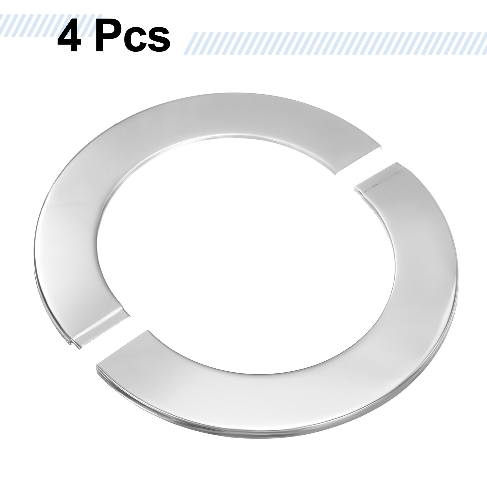 4pcs Wall Split Flange 3.98″ Stainless Steel Self Adhesive Wall Hole Cover,