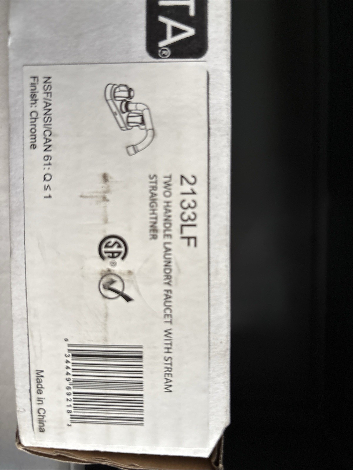 Delta 2133LF Chrome Classic Centerset Laundry Faucet
