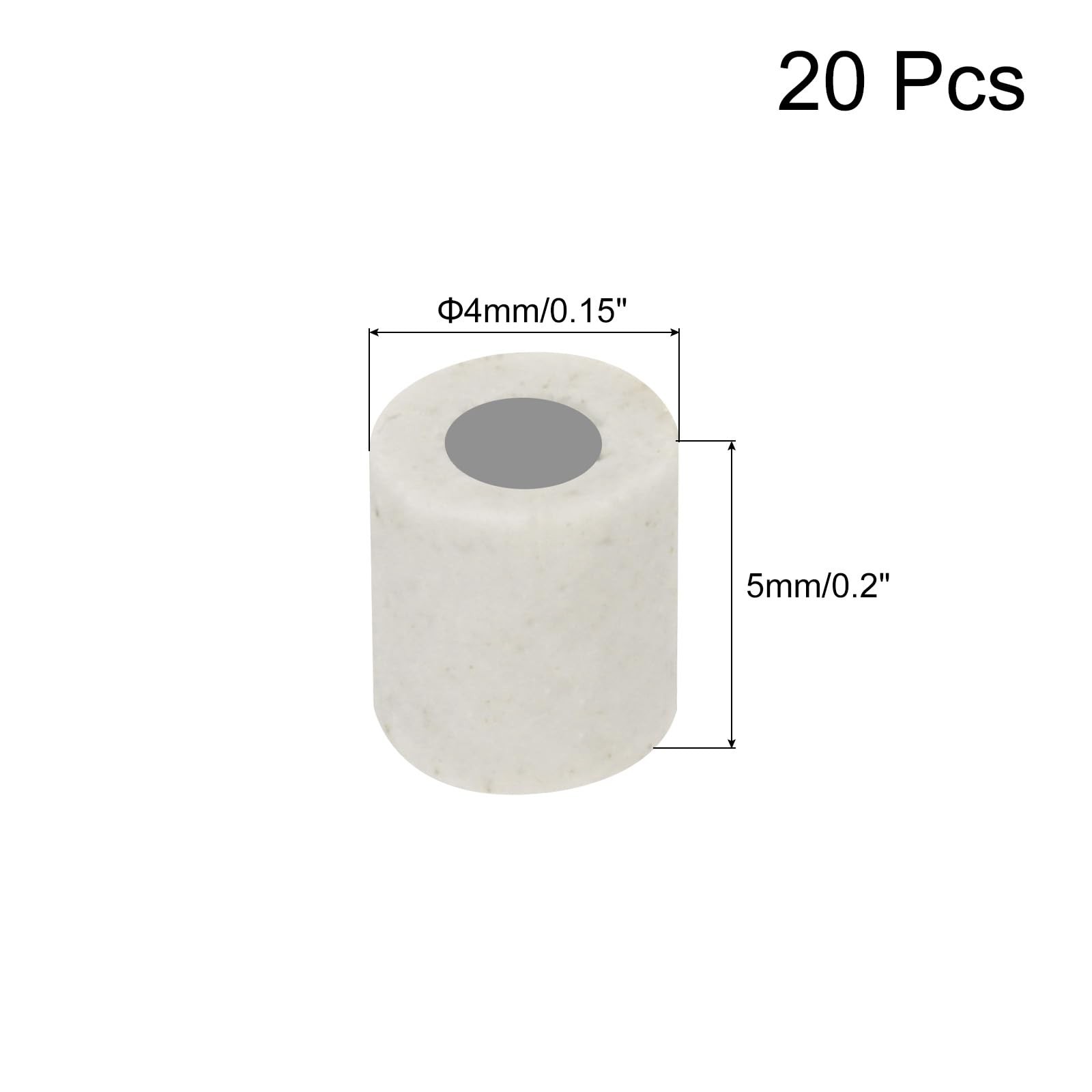 uxcell 20pcs 2mm Dia Ceramic Tube Insulated Electronic Wire Bundle 4mm x 5mm