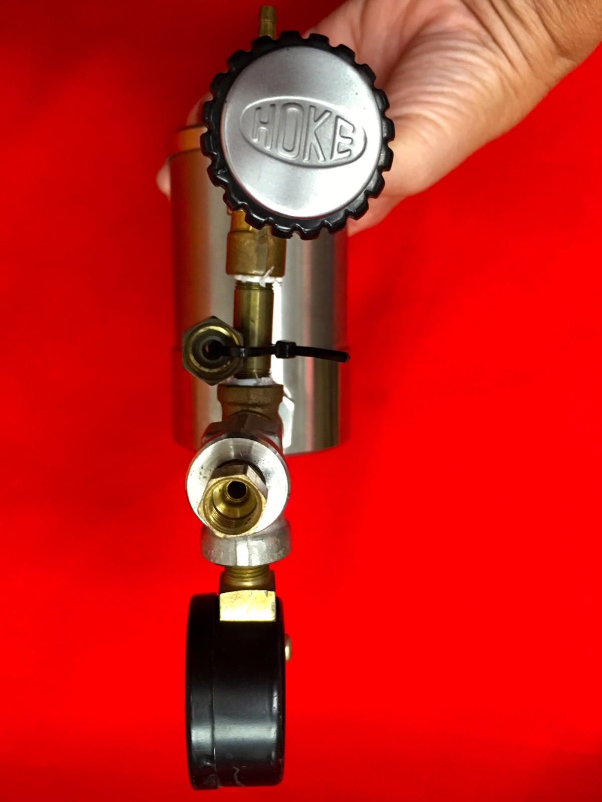 Balston Type 33 Element 100-12 250psig@400F PLUS Hoke Needle Valve Vacuum Gauge