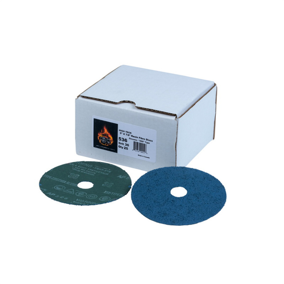 High Teck Products 536 Grinding Disc, 5 in Dia, 36 Grit, Zirconia HIT.536