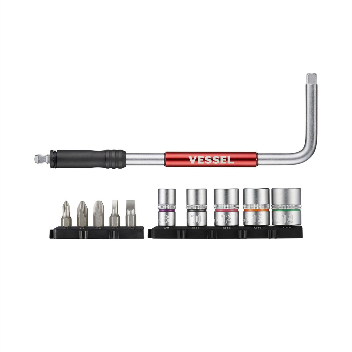 Vessel Tools 2 Way -Speed L Handle, 11pc Set SLH21U