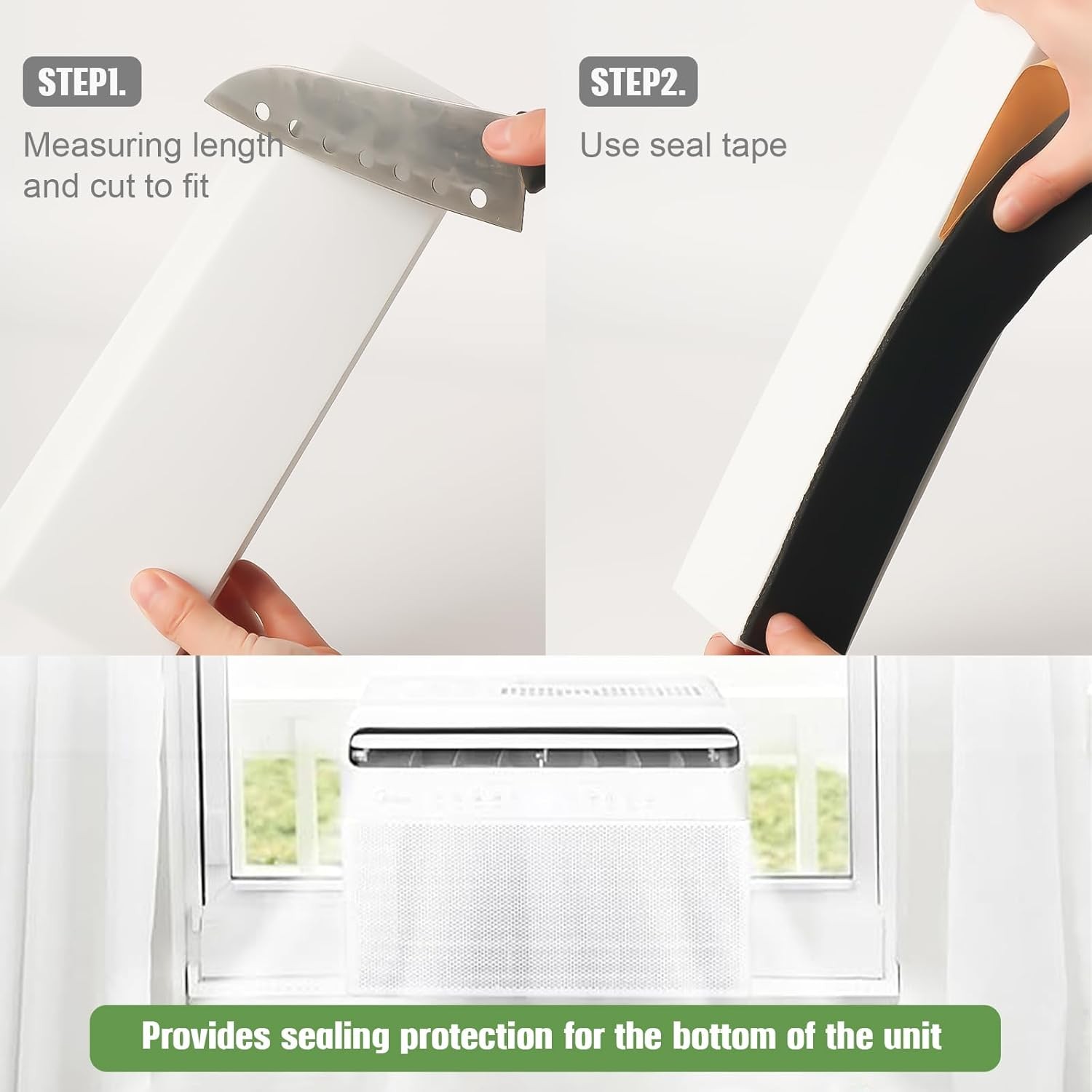 Insulation Foam Block 2 Pack, for U-Shape Window Air Conditioner Units with Foam