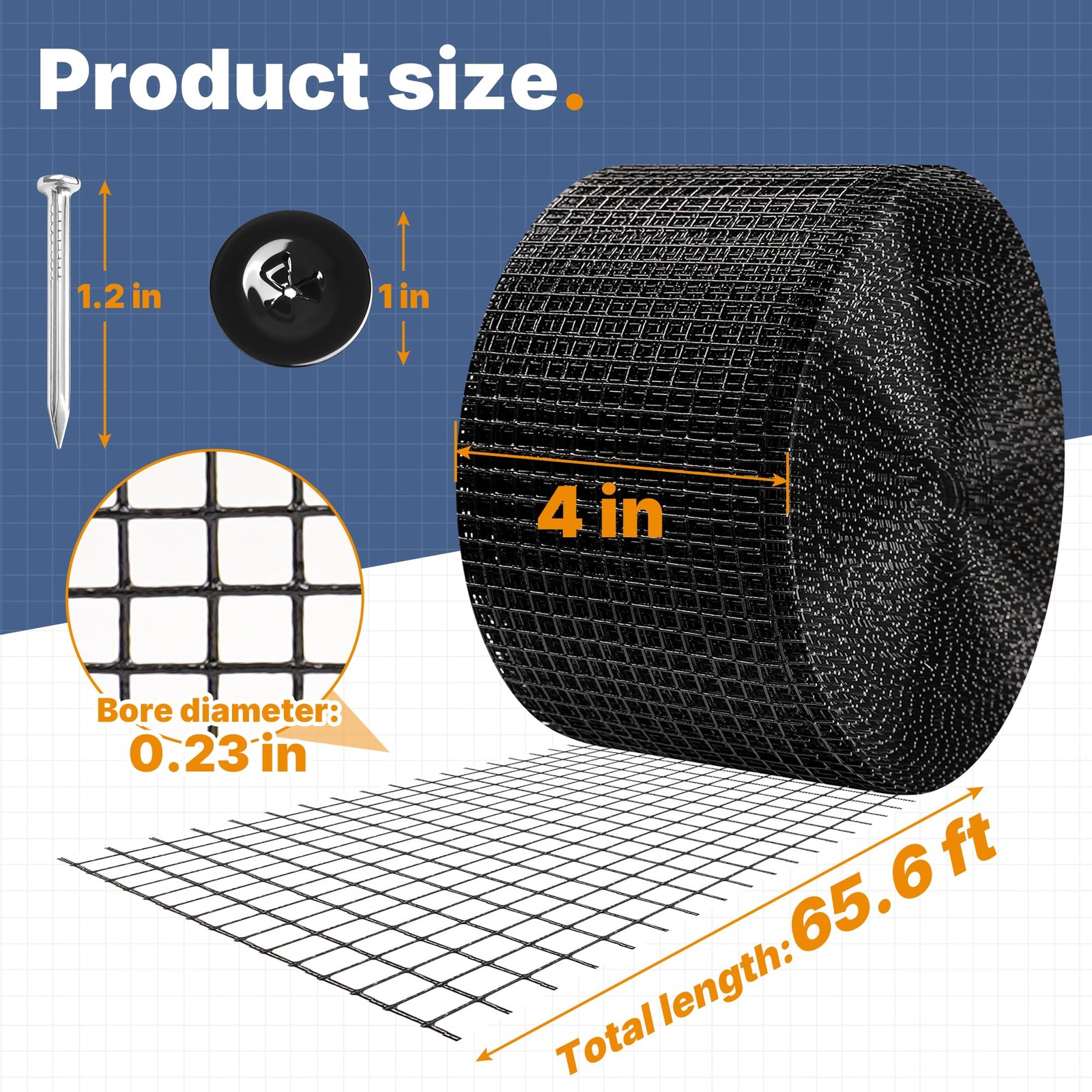 Roof Ridge Vent Exclusion Critter Guard Cover – 65.6′ L x 4″ W Shingle Black
