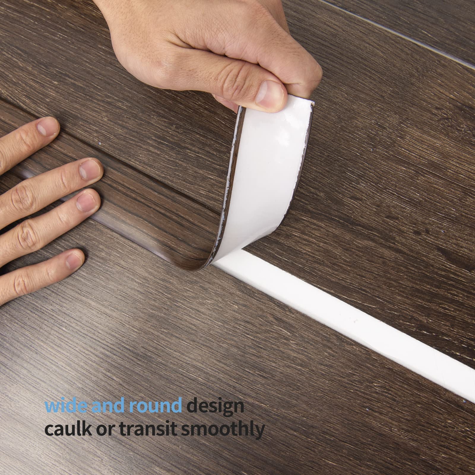 Art3d 4 FT Self Adhesive Vinyl Floor Transition Strip, Laminate 4 FT, Brown