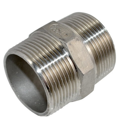 1-1/2″ 1.5 inch Male Pipe Fitting Hex Nipple NPT Stainless Steel SS304 connector