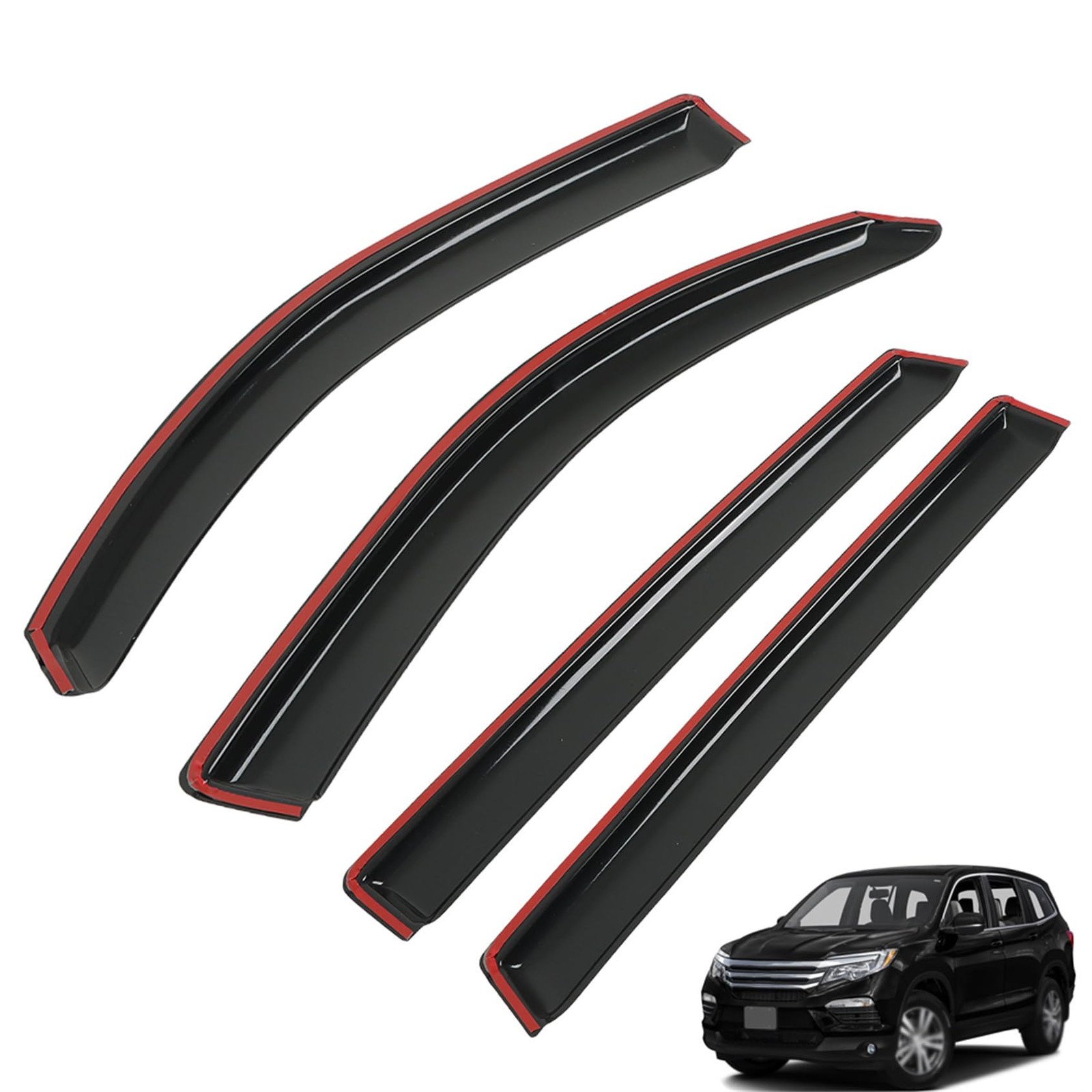 4Pcs Rain Guards Window Vent Rain Shade Deflectors for 2016-2022