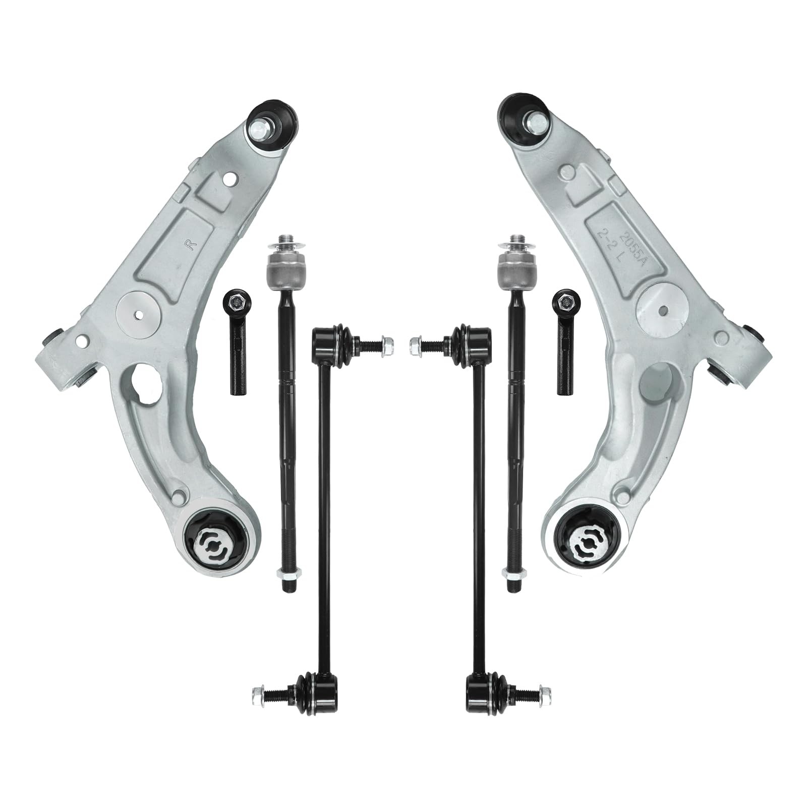 Control Arm Ball Joint Sway Bar Link Tie Rod 8pc Kit for 2015-2017 Chrysler 200