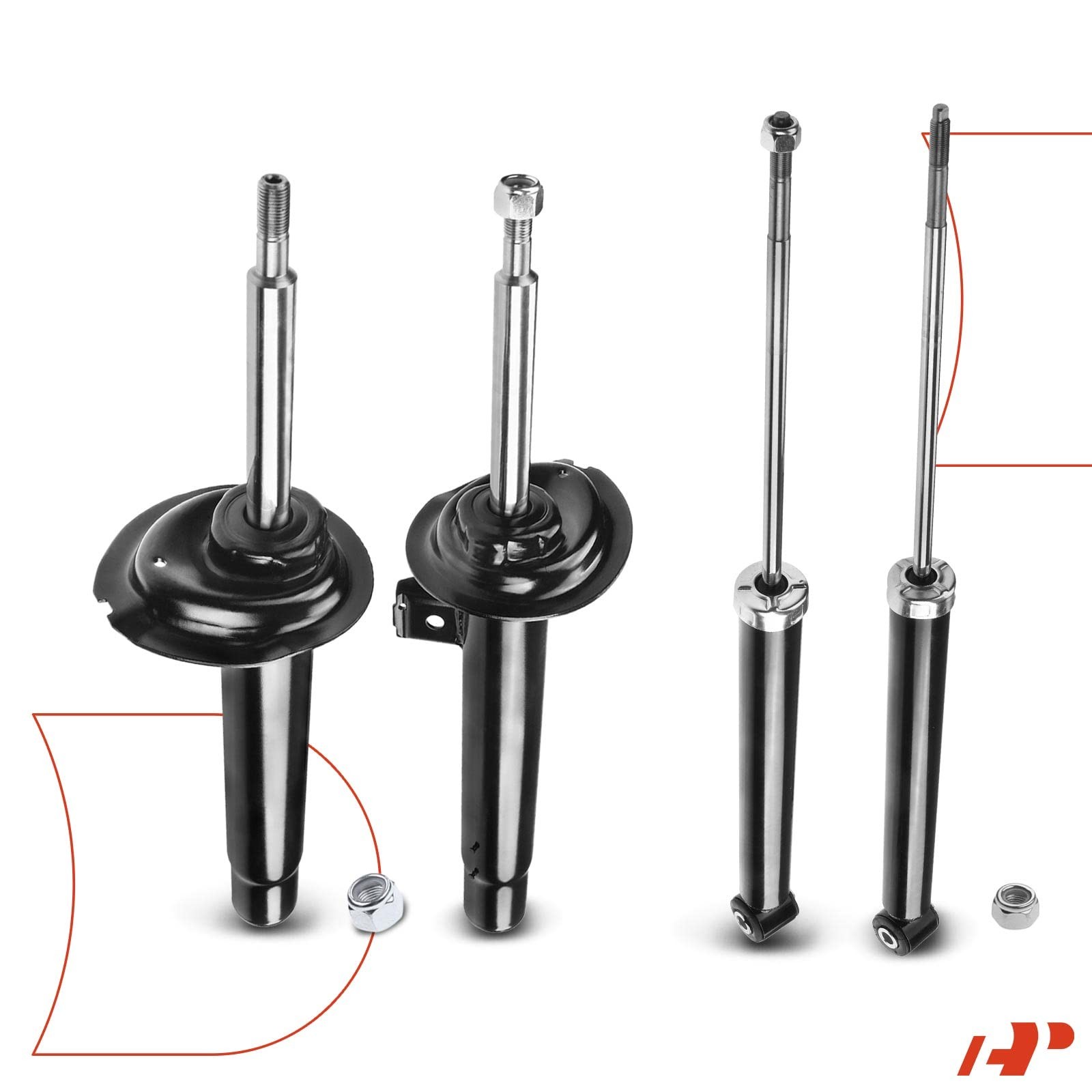 4X Front Rear Shock Absorber Strut Assembly for BMW E46 323i 325i 328i 330i