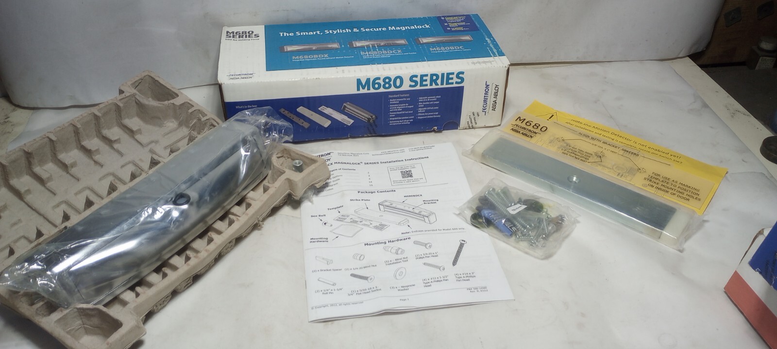 New Sealed SECURITRON M680BDX Magnalock 1100 lbs Holding Force BondSTAT DPS REX
