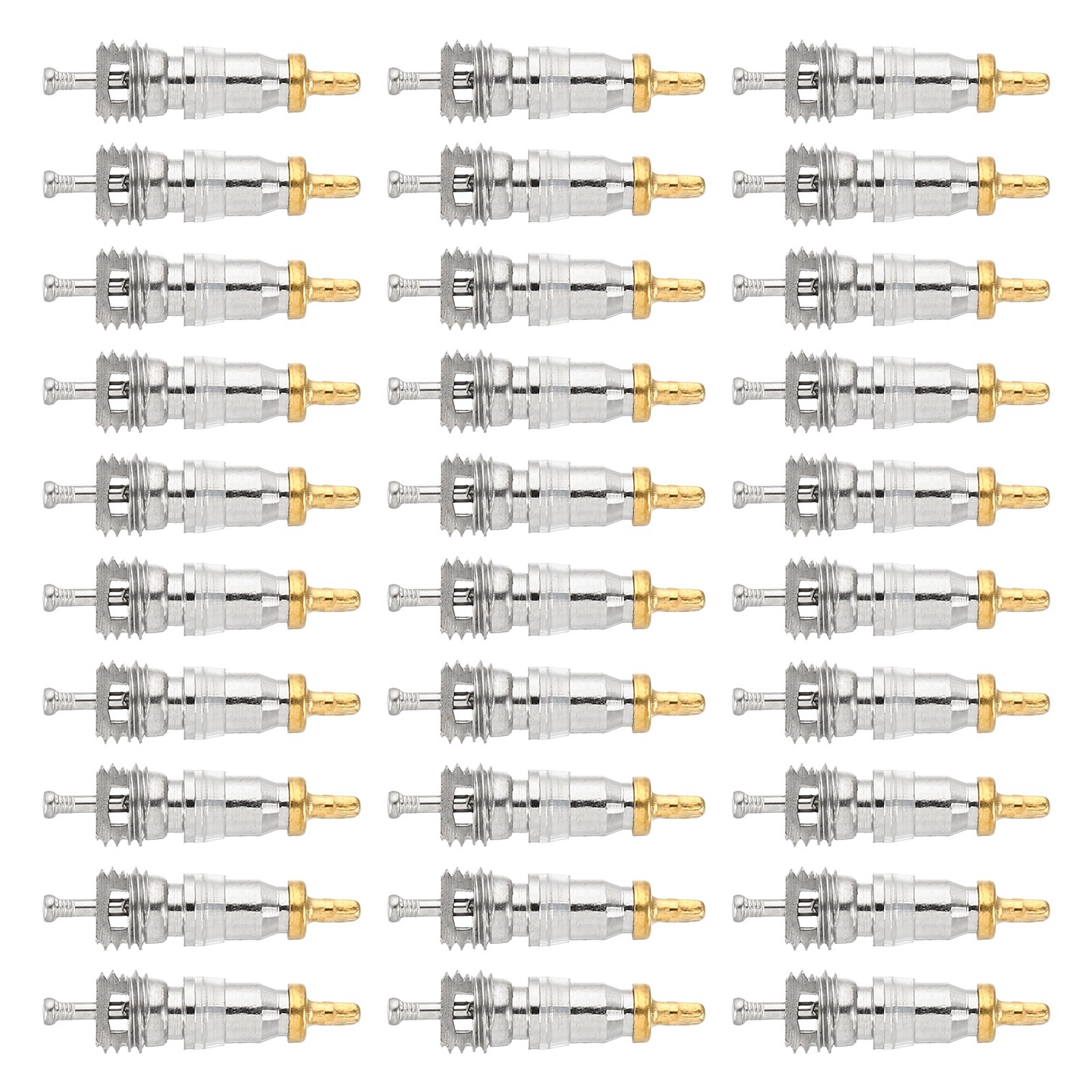 50 Pcs Air Conditioning Valve Core with Seal Valve Stem Cores for HVAC AC System