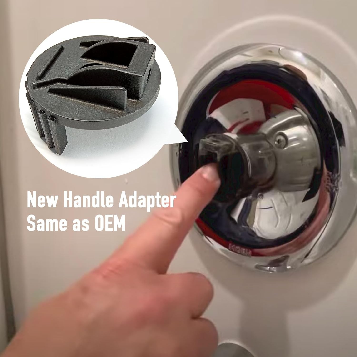 Replacement for 109113 Plastic Adapter, Shower Handle Matte Black