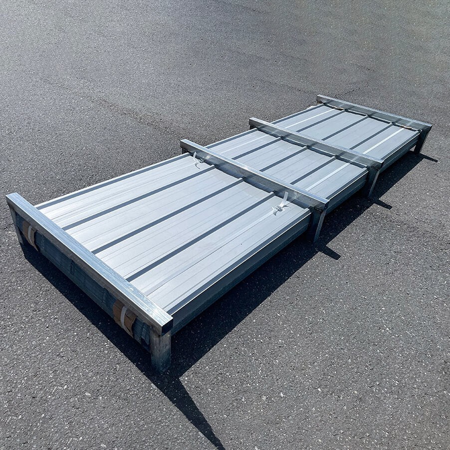 50pcs 10x3ft Corrugated Metal Roof Wall Panels 25GA Heavy Duty 1500 sq ft Silver