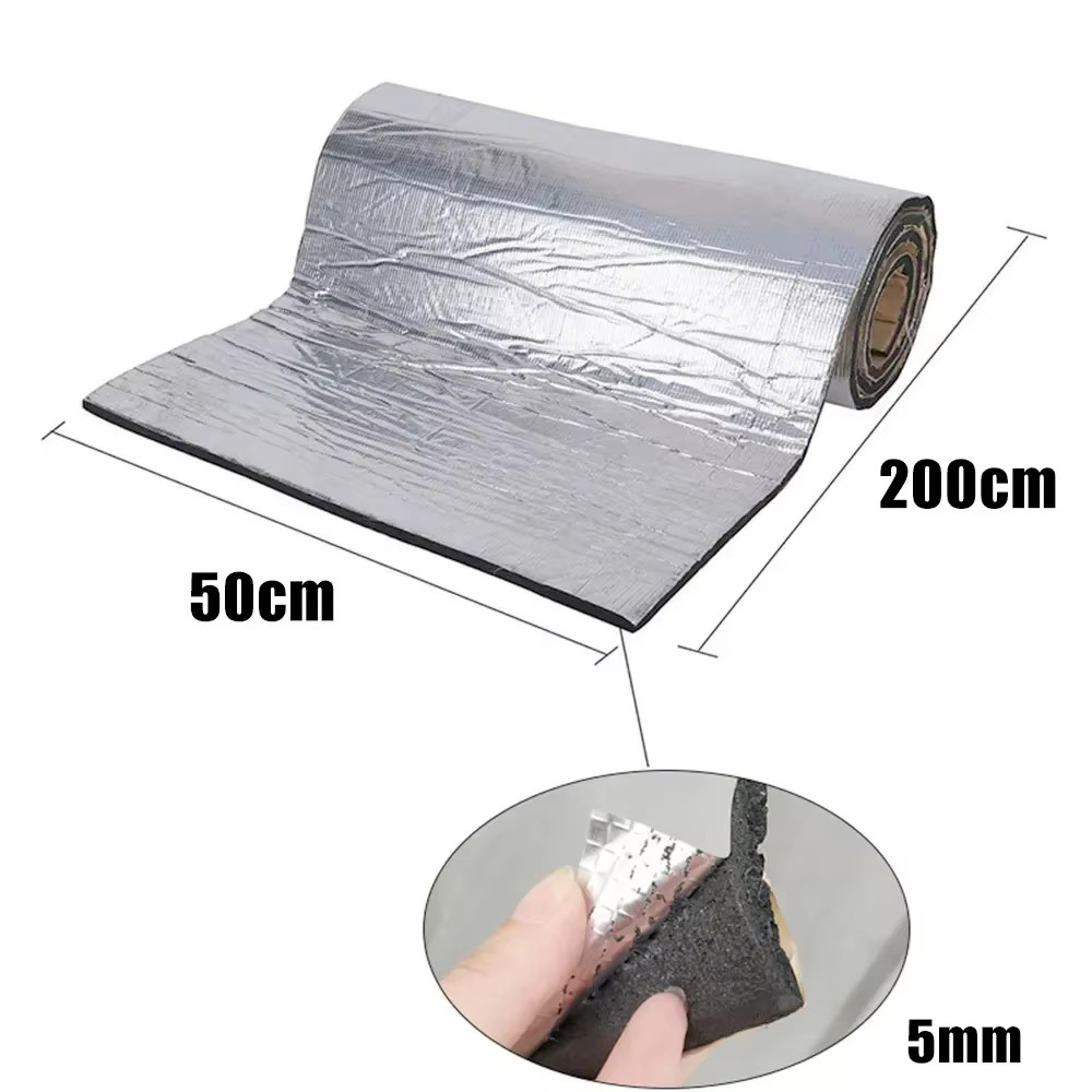 Fireproof Heat and Sound Insulation Mat 200X50Cm Acoustic Thermal Mat Soundproof