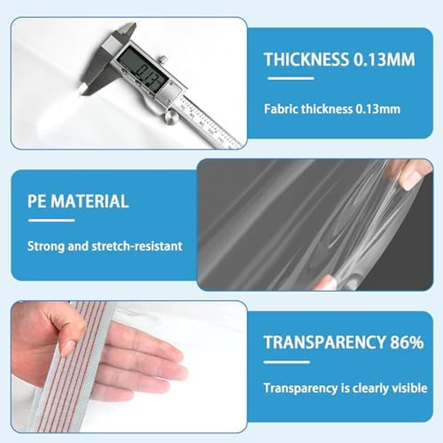 Clear Tarp 6×10 ft（2 Piece） Heavy Duty Waterproof – Rip-Resi