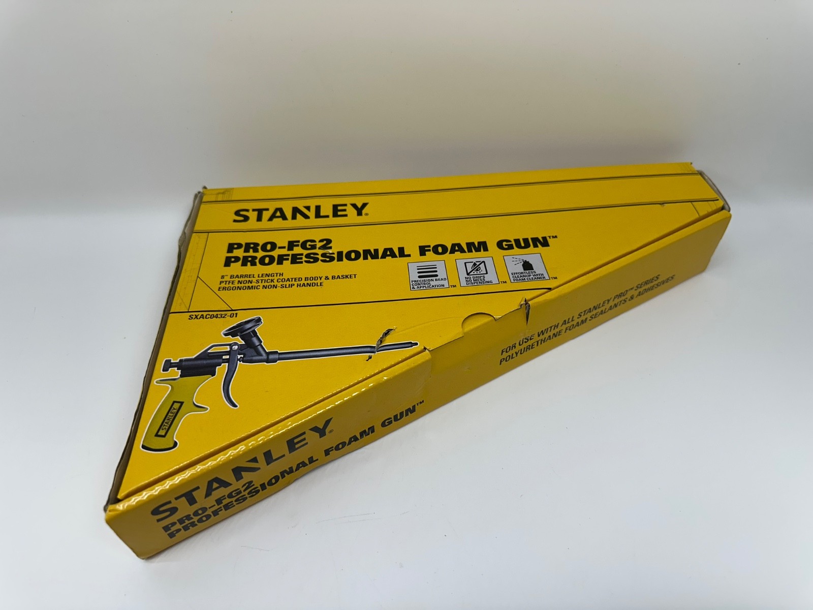 Stanley PRO-FG2 Foam Gun – High Precision Professional Grade 8″ Applicator with