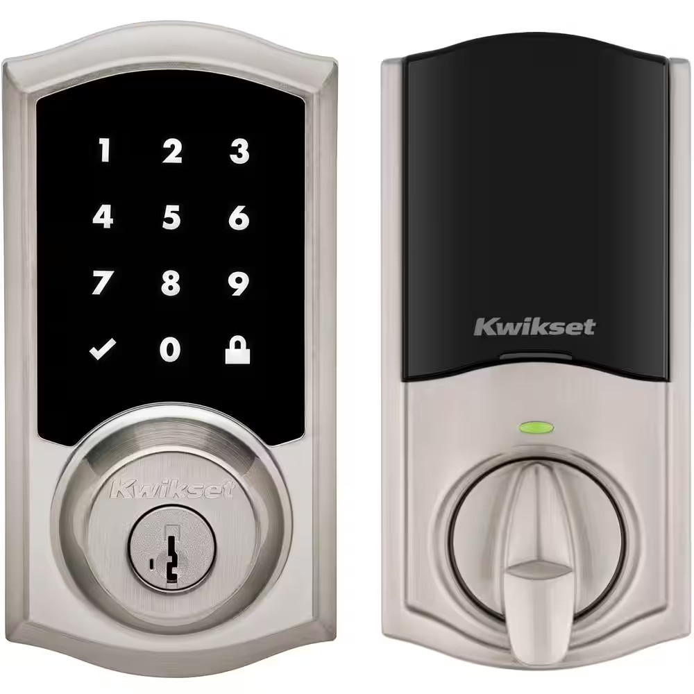 Homeconnect 918 Satin Nickel Traditional Z-Wave Long Range Touchscreen Smart Loc