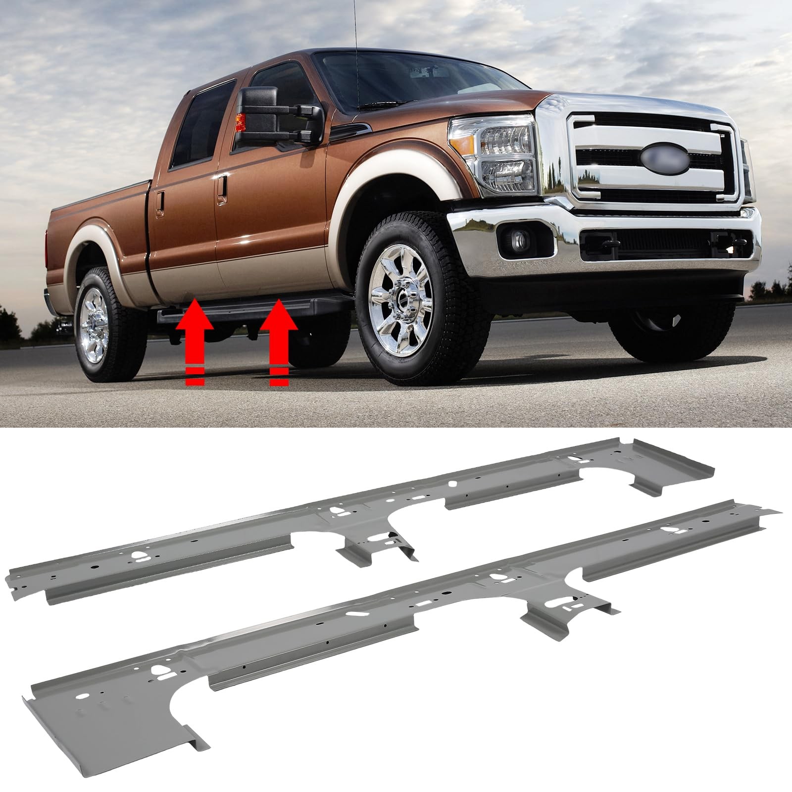Inner Rocker Panels Pair for Ford F-250 F-350 Super Duty 99-17 Driver Passenger