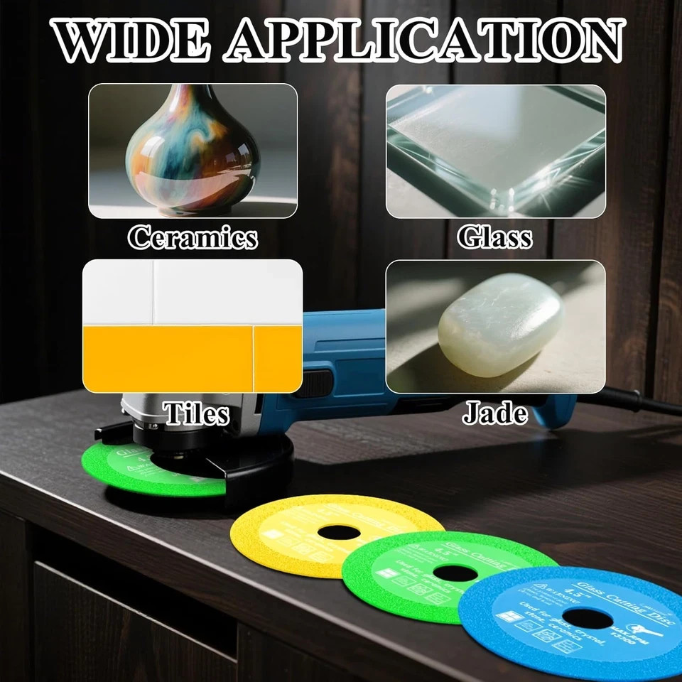 6Pk 4.5″ Diamond Brazed Glass Tile Cutting Blade Marble Ceramic Angle Grinder