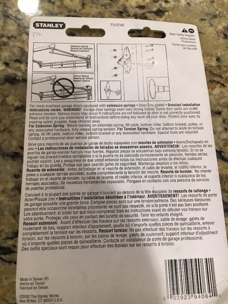 Stanley Hardware 73-0740 No. 2 Hot Dipped Galvanized Sectional Garage Door Hinge