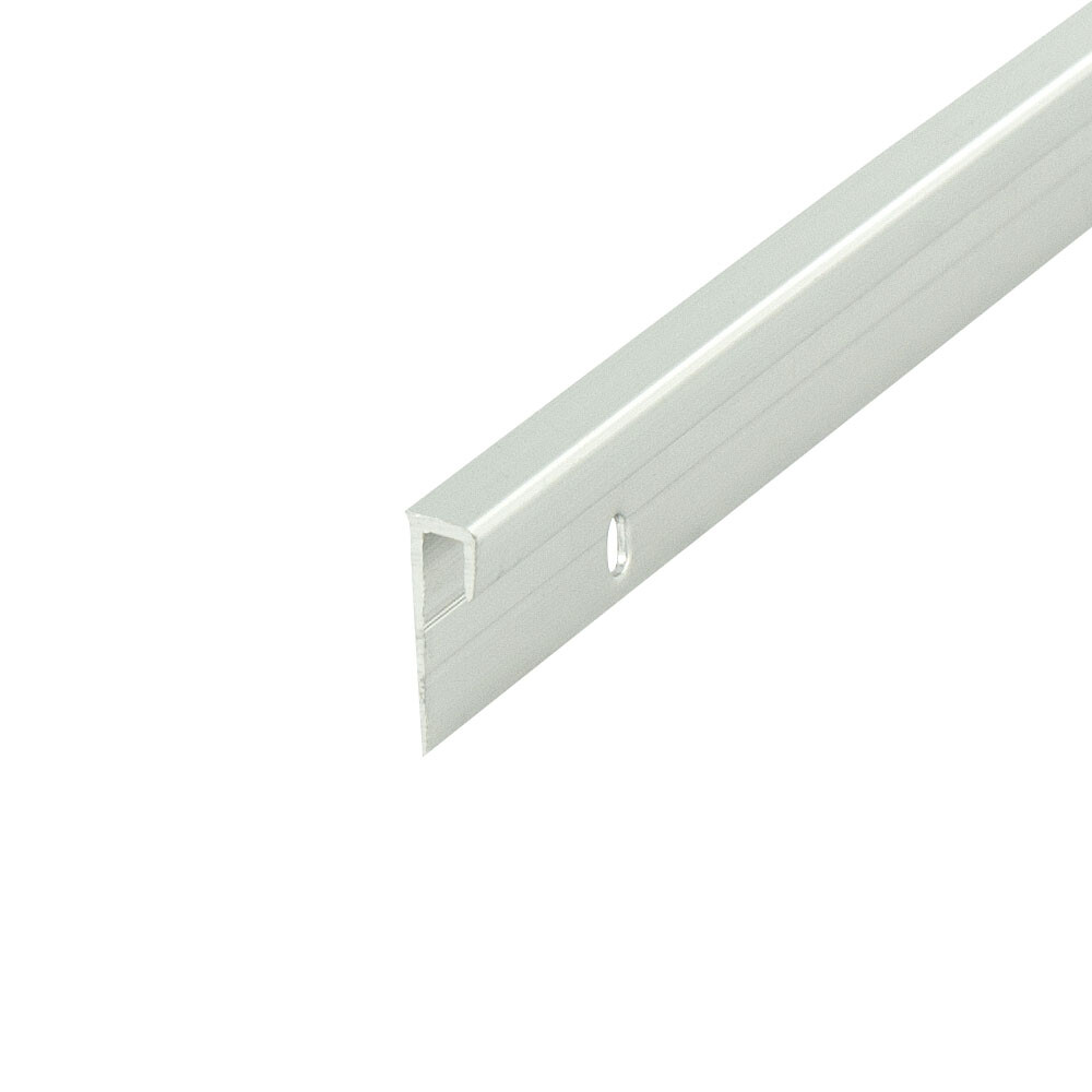 Outwater Aluminum J Channel Fits Material 1/8 to 5/32 Inch Thick Clear Anodized