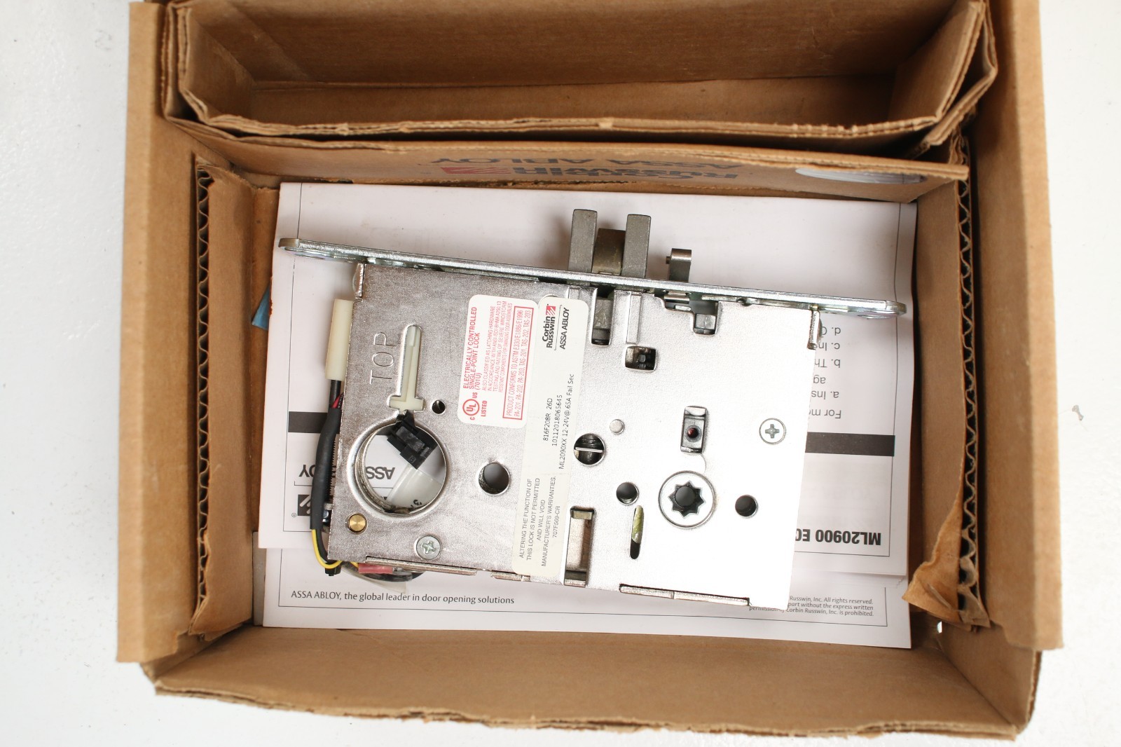Corbin Russwin Assa Abloy ML20906 LL 626 Electric Lock Mortise