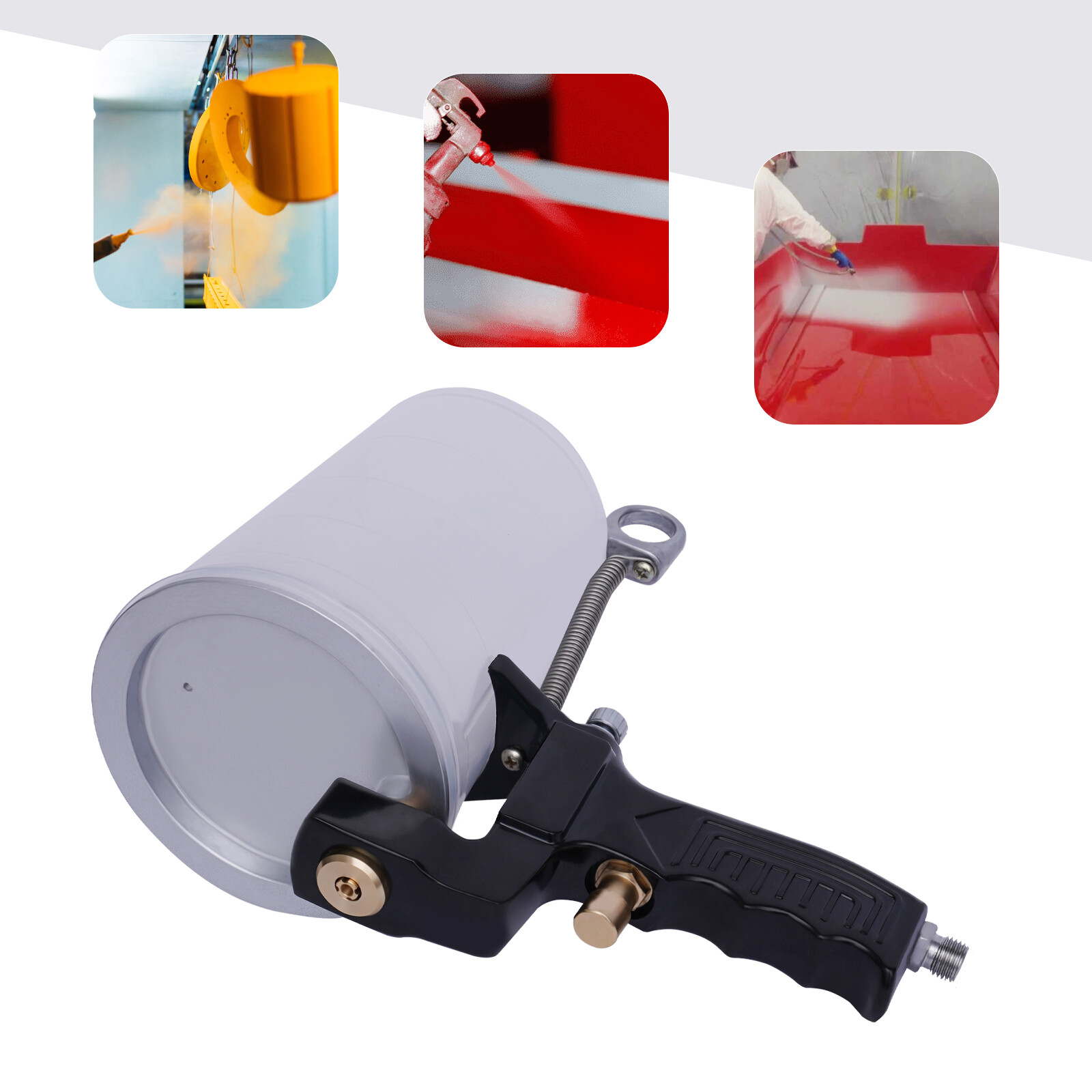 Gelcoat Dump handheld Spray Gun+ FN5 5/32″ Fiber-Reinforced Nozzle 4mm+2X Cups