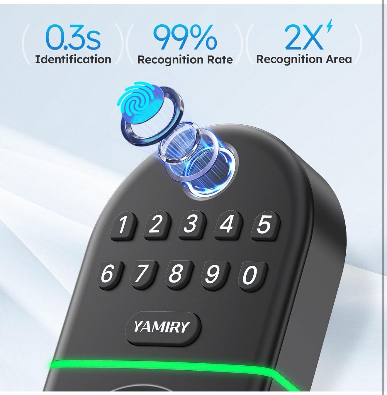 Yamiry Keypad Smart Door Knob Lock, Keyless Entry Lock for Matte Black