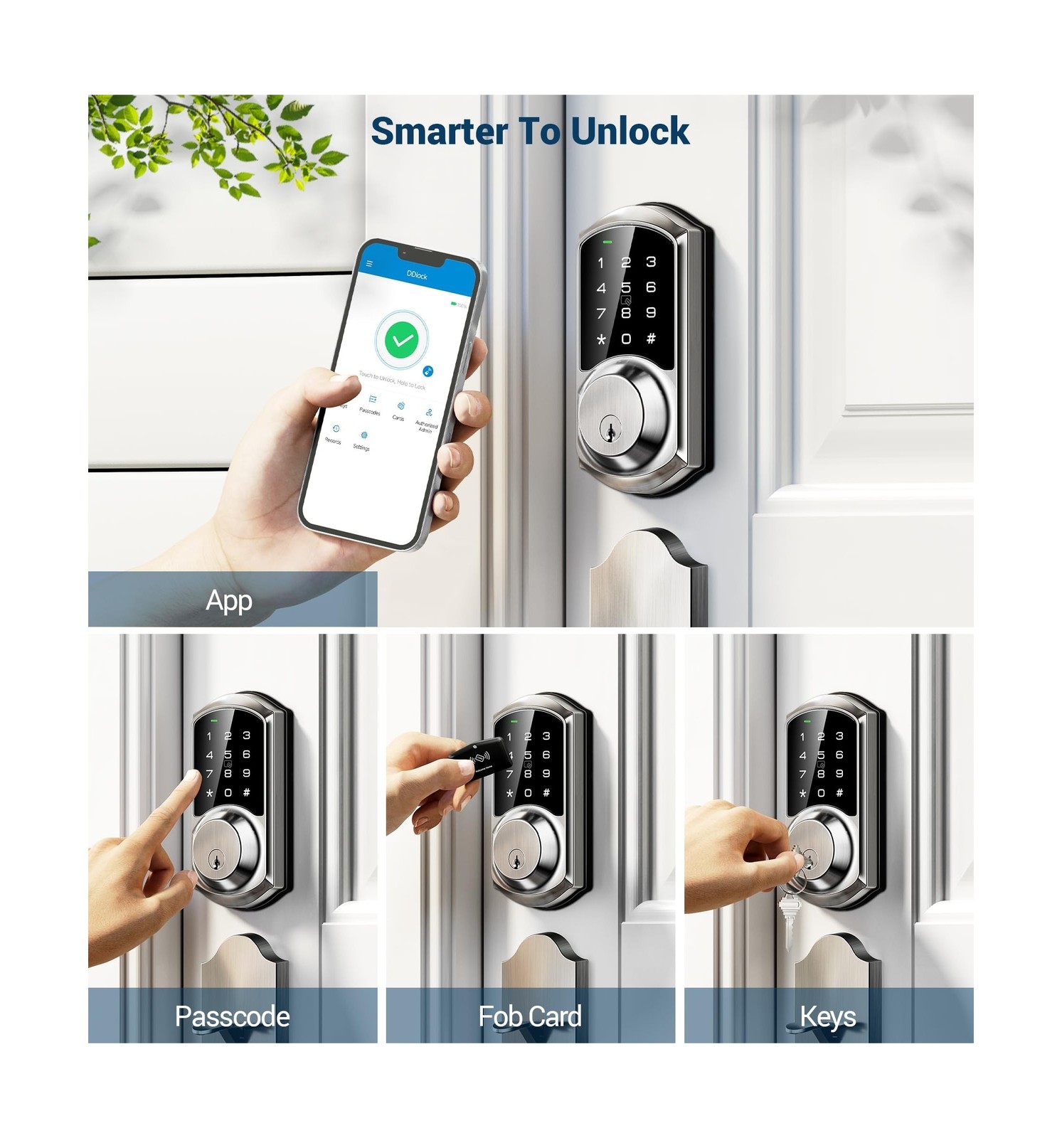 Veise VE06 Smart Deadbolt with App Control, Keyless Entry Smart Loc… Fast Ship