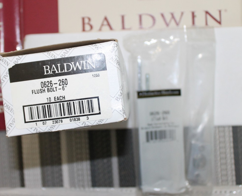 Baldwin “Baldwin Hardware” 0626-260 Door Flush Bolt 6″ – Polished Chrome- NEW!!!