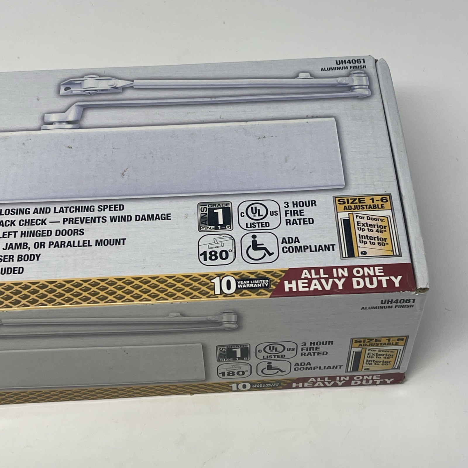 Universal Hardware UH4061 Heavy-Duty All-in-One Aluminum Commercial Door Closer