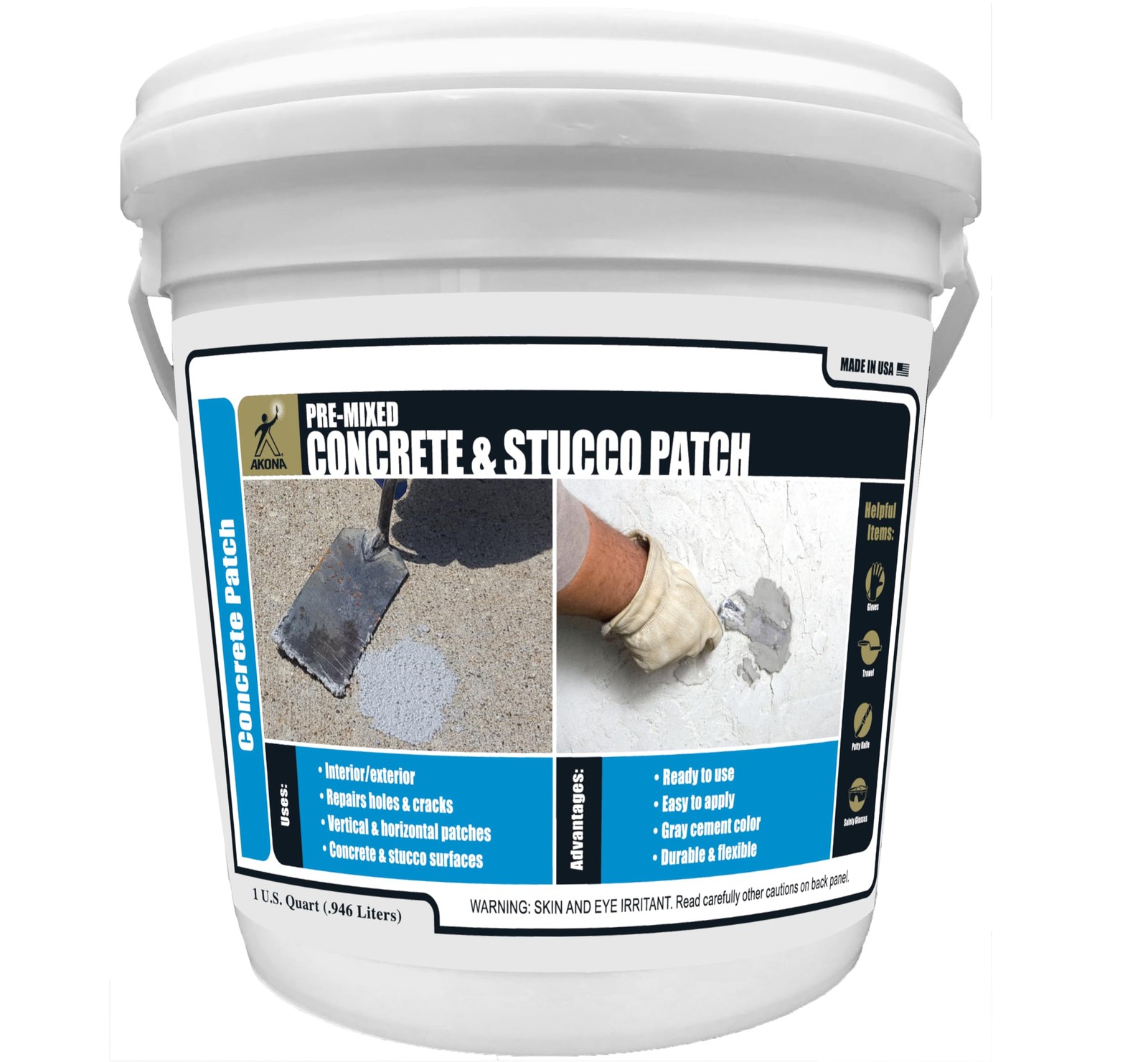 Pre-Mixed Concrete and Stucco Patch – Patching Material for Exterior and Inte…