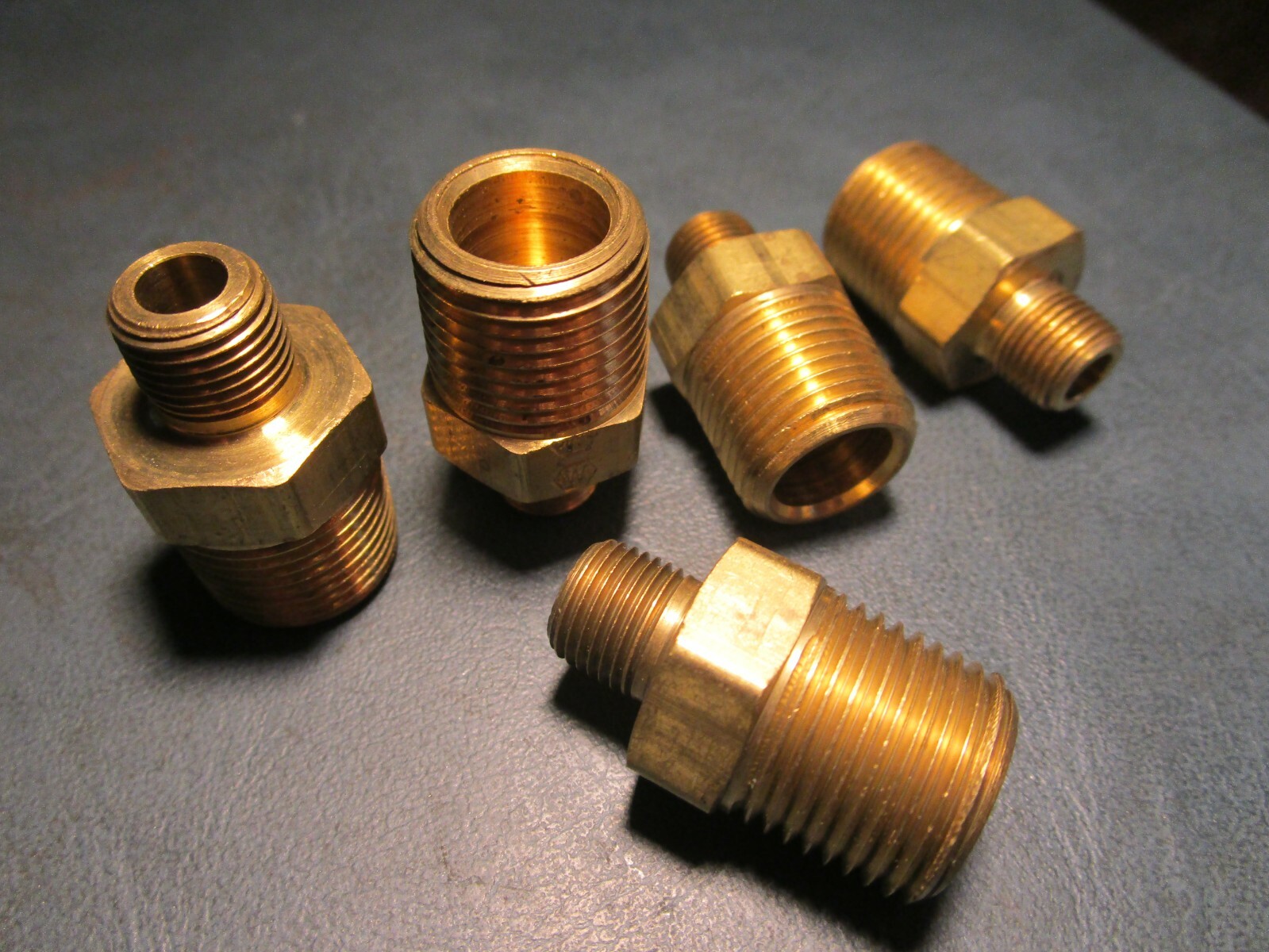 3/8″x1/8″MPT Brass Hex Nipple QTY 5