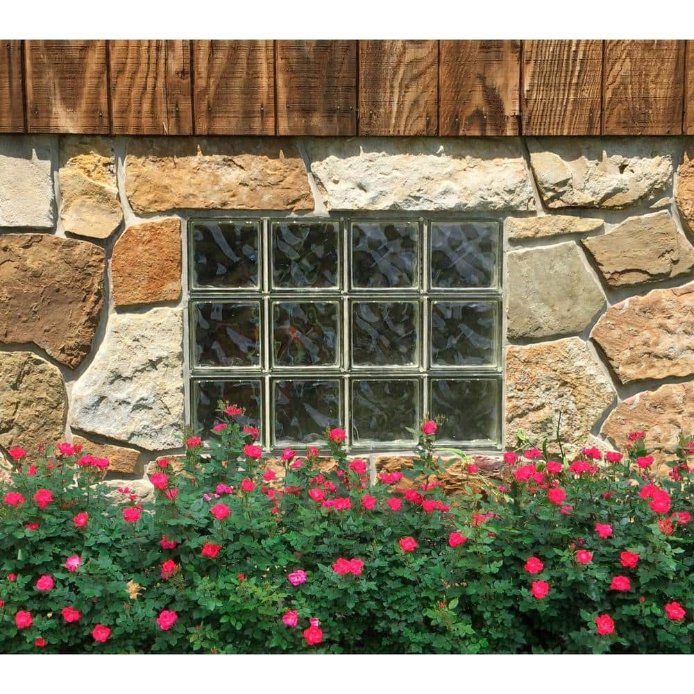 Clearly Secure Glass Block Window 44.50″x23.25″x3.12″ Wave Pattern Non-Vented