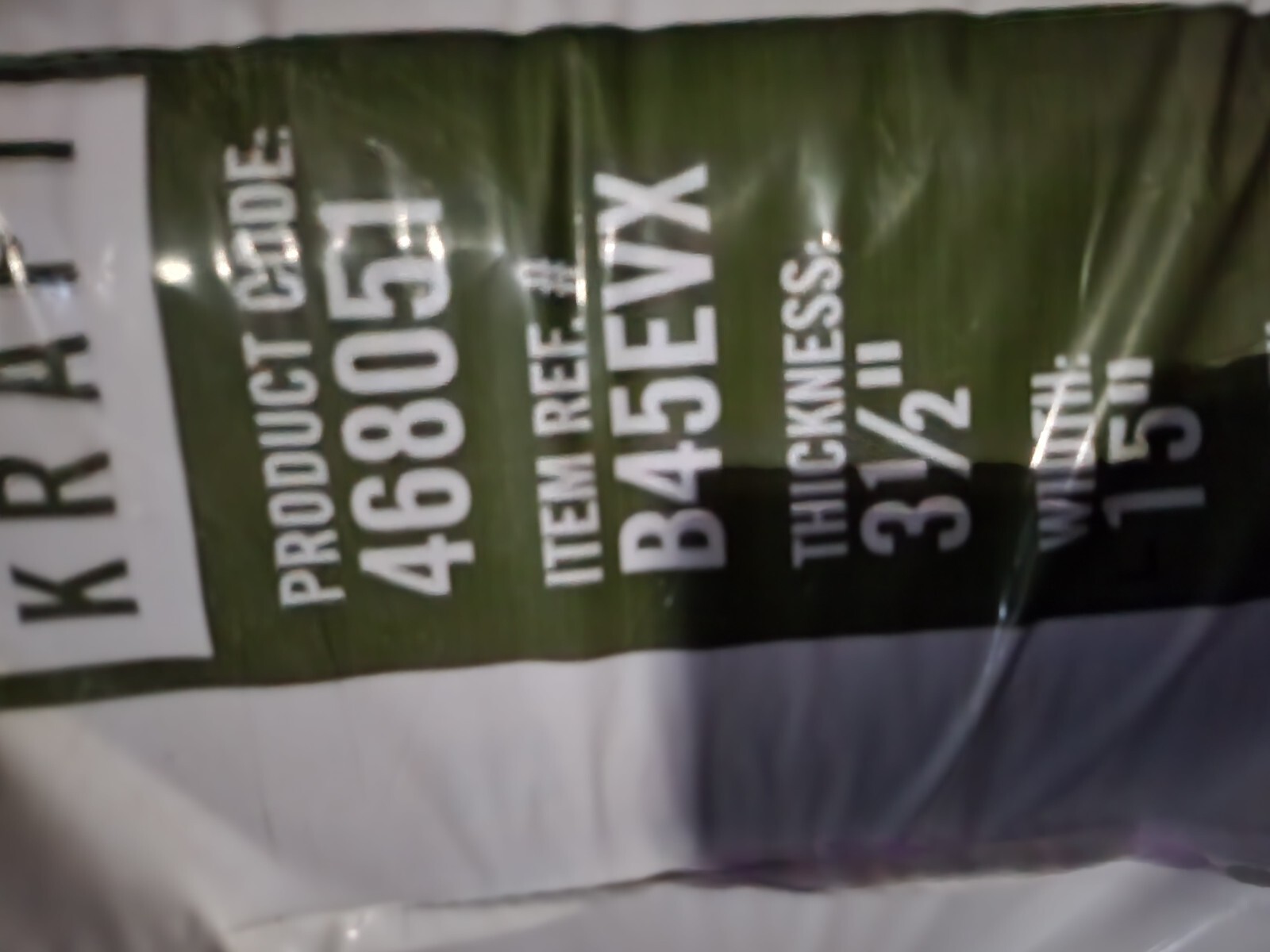 R-15 EcoBatt Kraft Faced Fiberglass Insulation Batt High Density 3-1/2 in. x 15