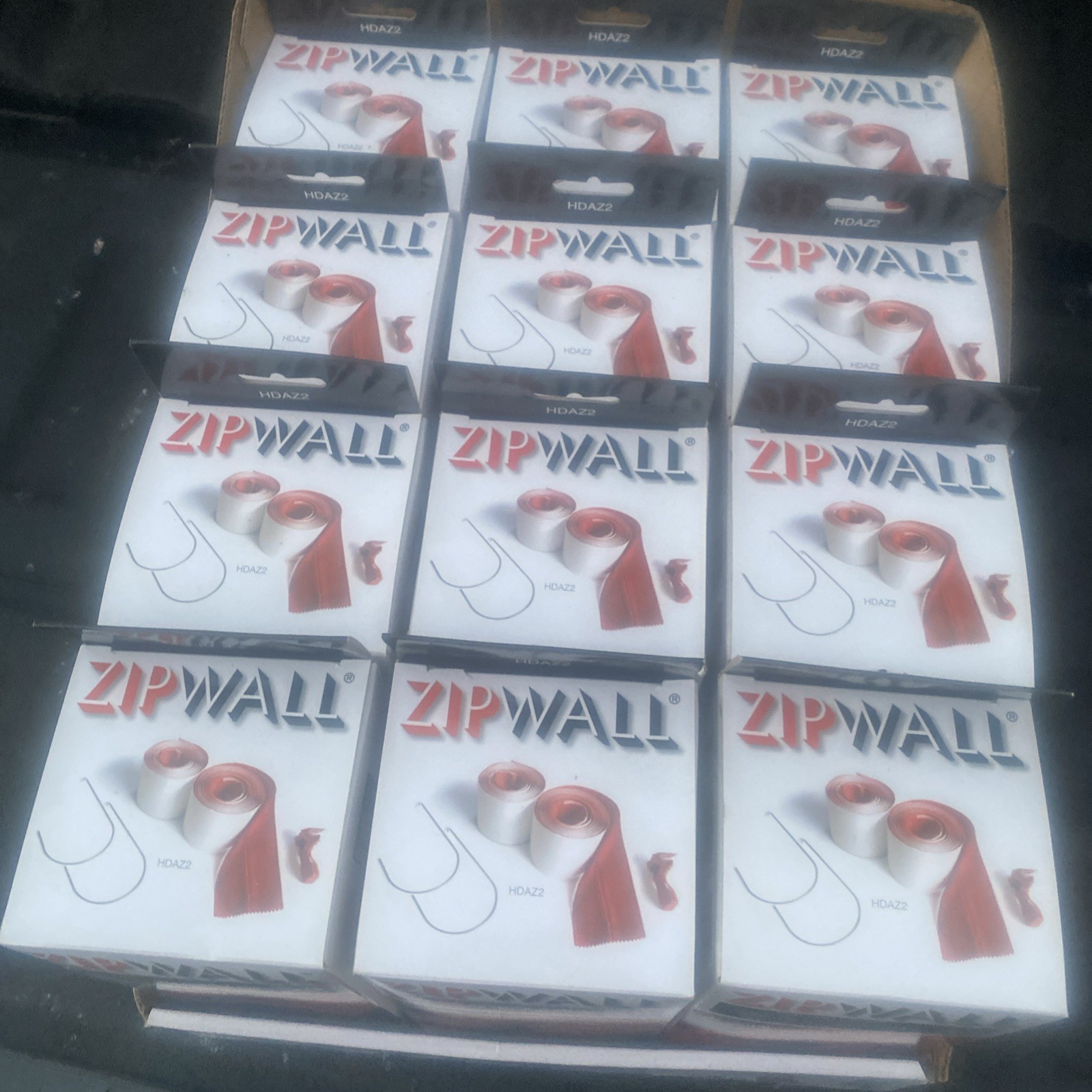 ZipWall HDAZ2 Heavy-Duty Zipper Dust Barrier 12 Pack Case