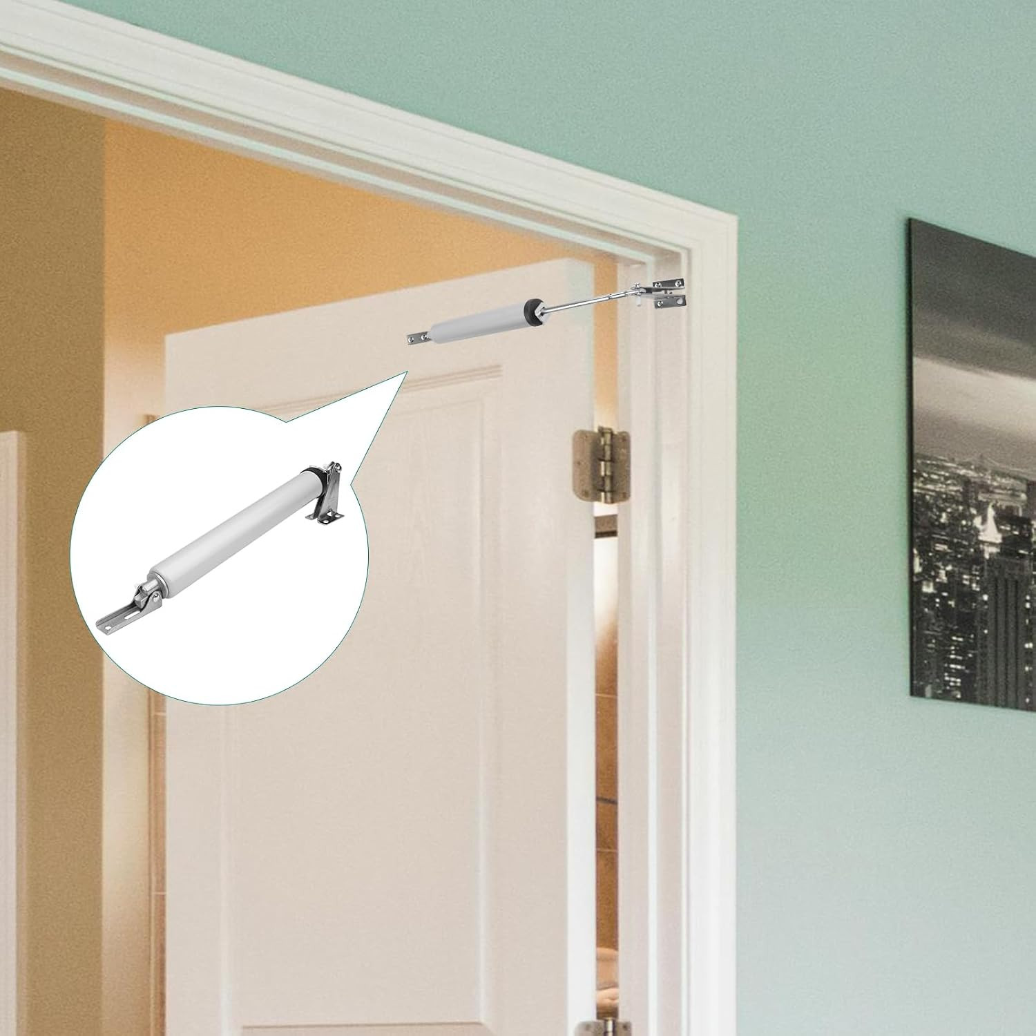 Screen and Storm Door Closer Kit, Heavy Duty Pneumatic Screen and Storm Door Clo