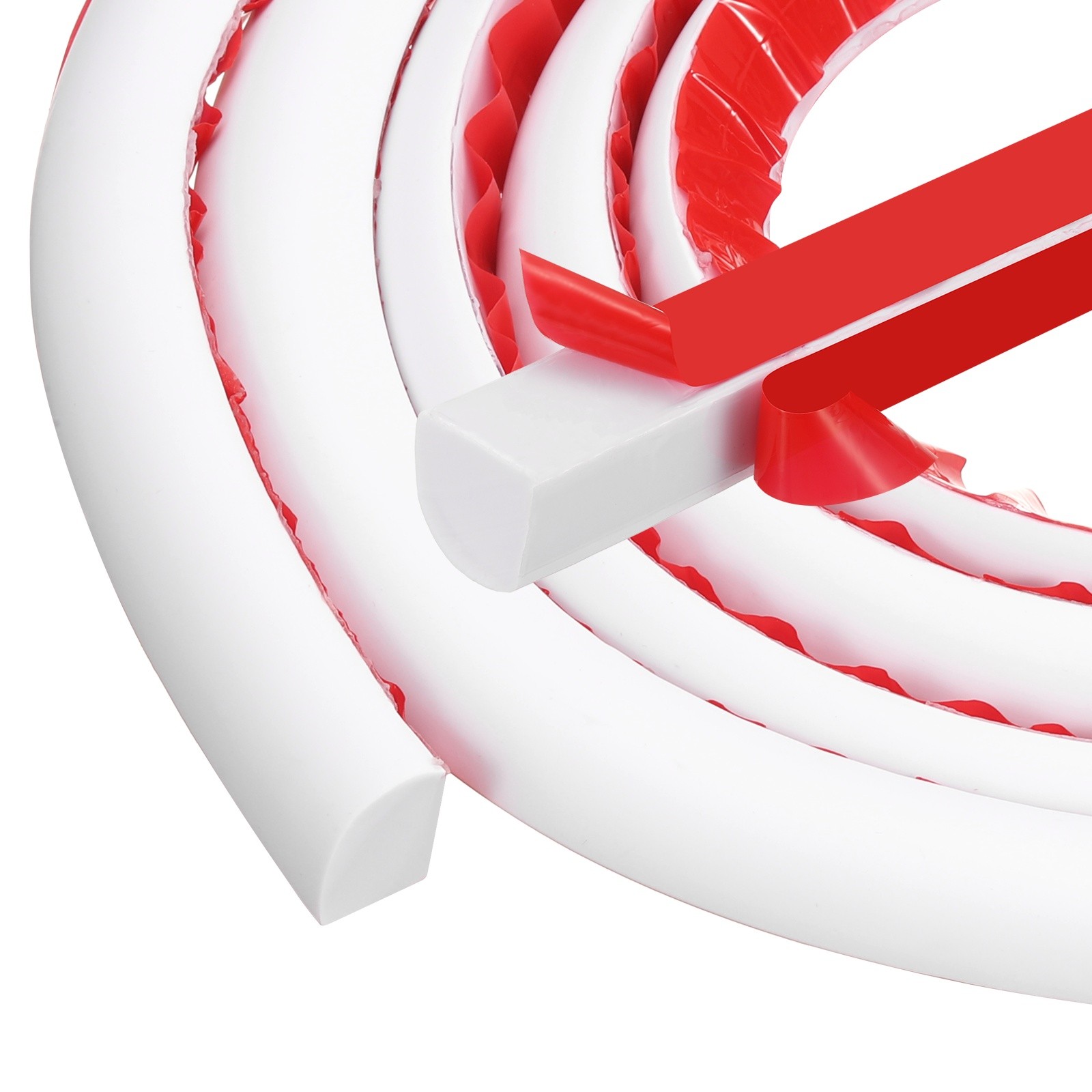 Flexible Quarter Round Molding 39 Inch for Wall Edge Corner [White,0.7In]