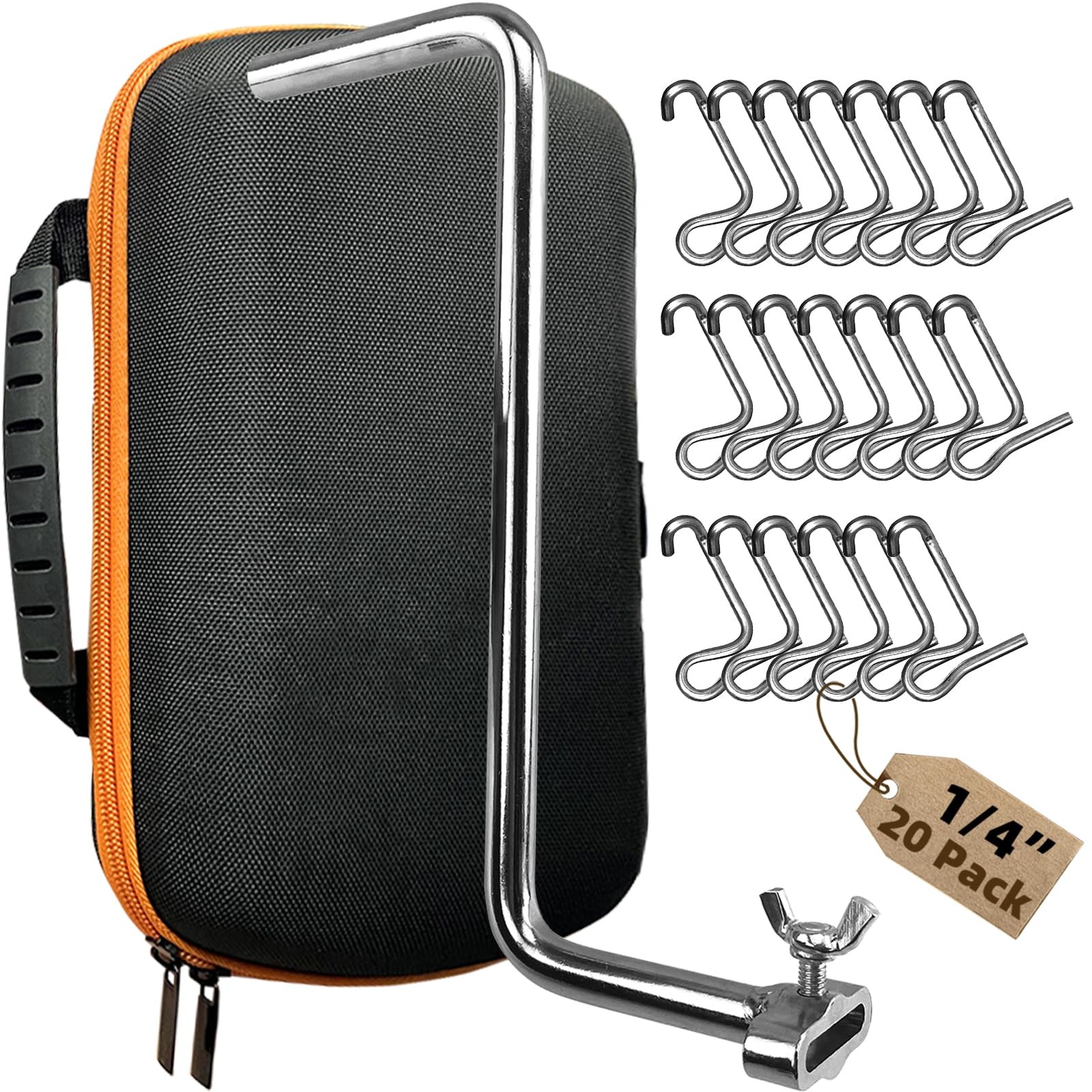 Fence Wire Tightener with Bag, 1/4″ 20Pcs 6mm20Pcs+Tightener Handle