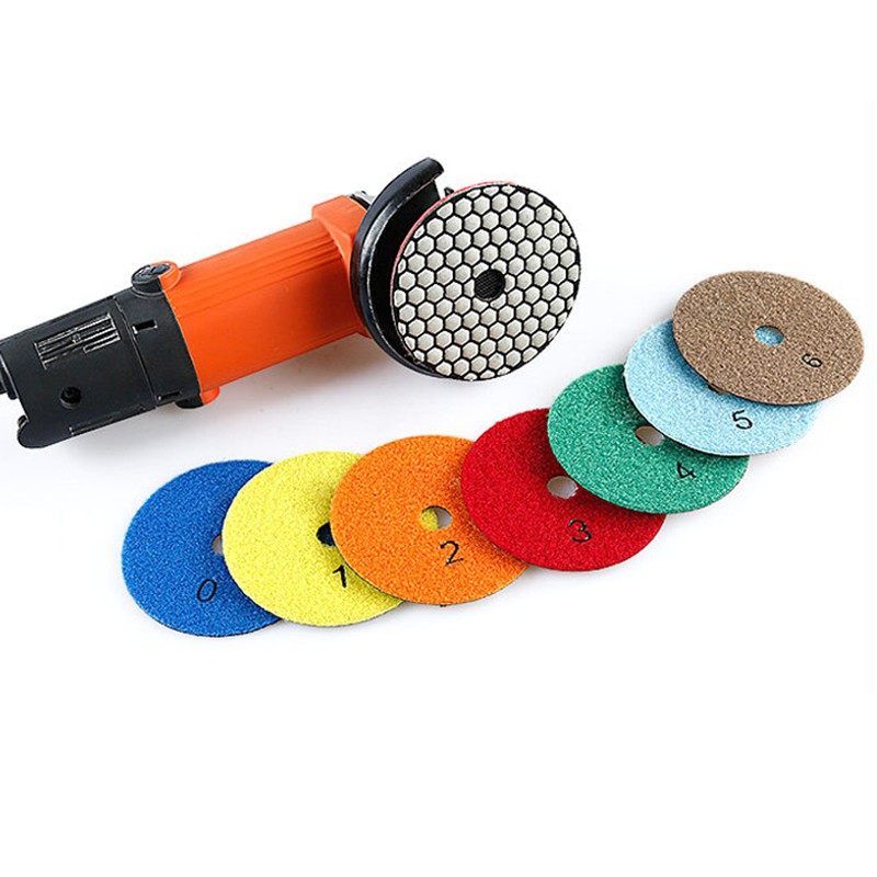 Diamond Dry Grinding Discs 100mm 4″ Granite Stone Concrete Marble 30 – 6000 Grit