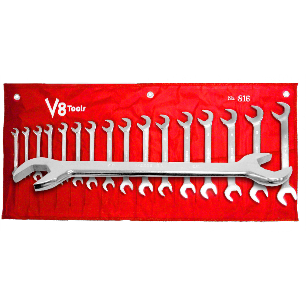 V8 Tools 816 V-8 Tools WRE SET COMBO 16PC ANGLE 8M TO 23M