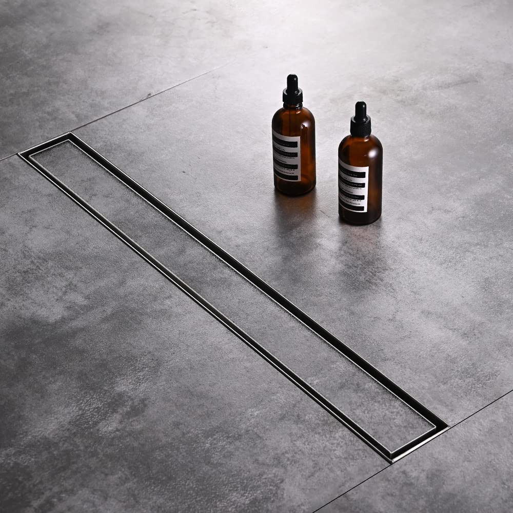 AVSIILE Linear Shower Floor Drain, 18 Inch Brushed 18 Inch, Stainless