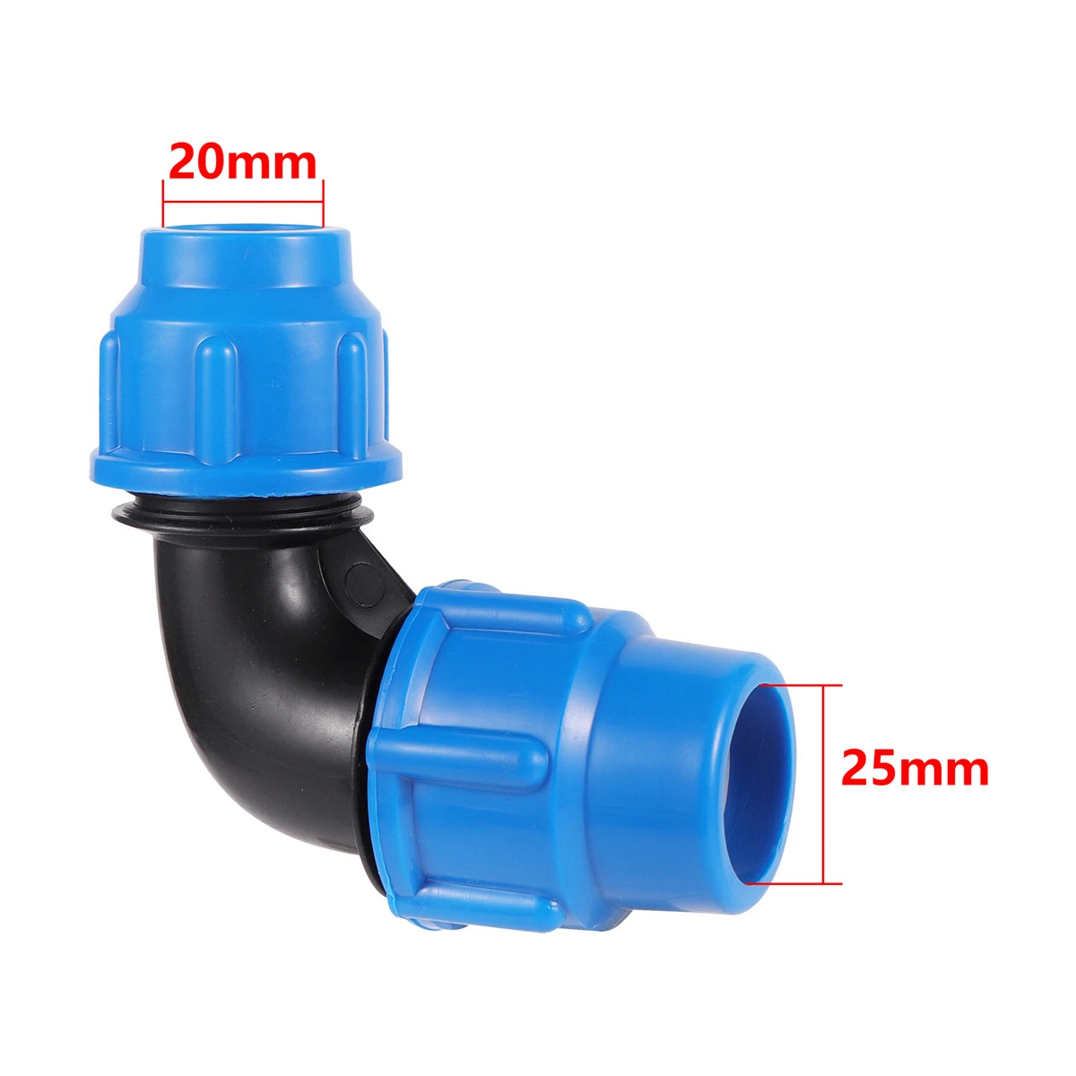 PE 90° Elbow Reducing Quick Connector 25Mm to 20Mm/32Mm to 25Mm Different-Diamet
