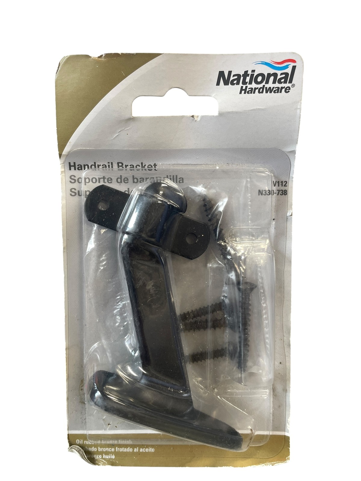 National Hardware Handrail Bracket Oil Rubbed Bronze Die-Cast Zinc N330-738 V112