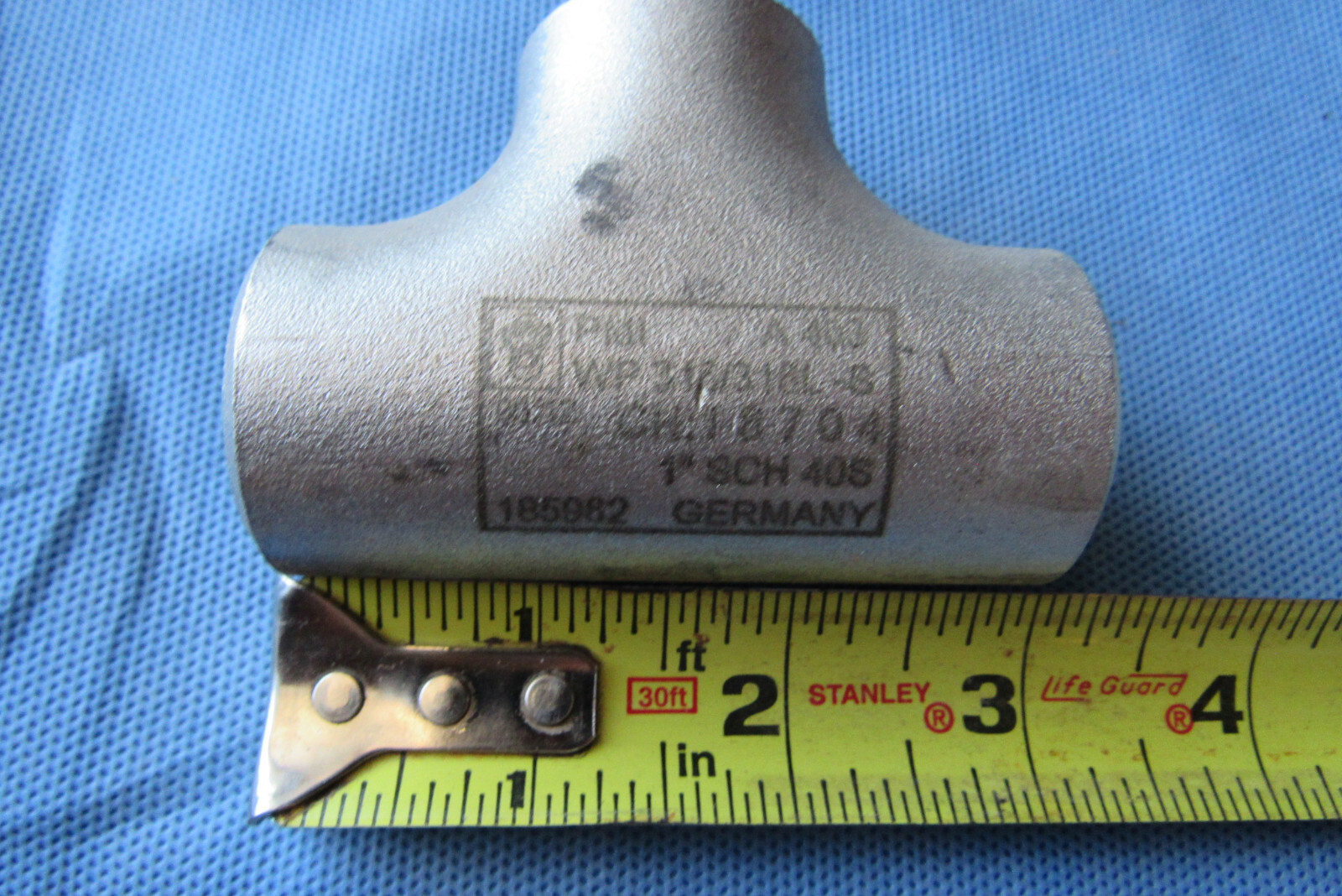 New PMI 1″ TEE Sch 40 WP 316/316L Stainless Butt Weld Pipe Fitting A403 Germany